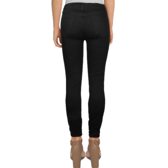 J Brand Womens Black Coated Skinny Jeans Mid Rise Sleek Stretch Denim Size 27 - Picture 2 of 12